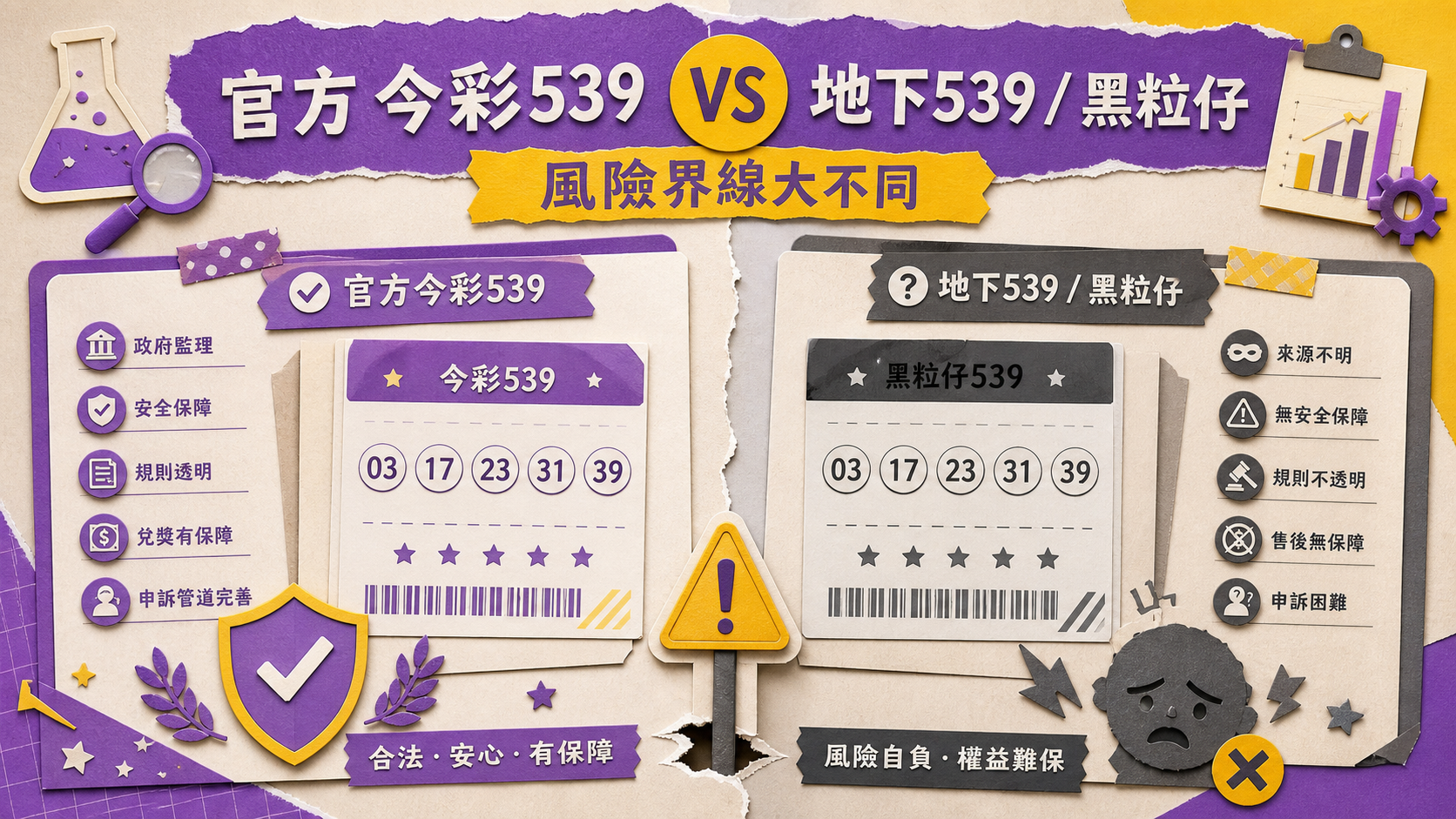 官方今彩539與地下539風險界線比較