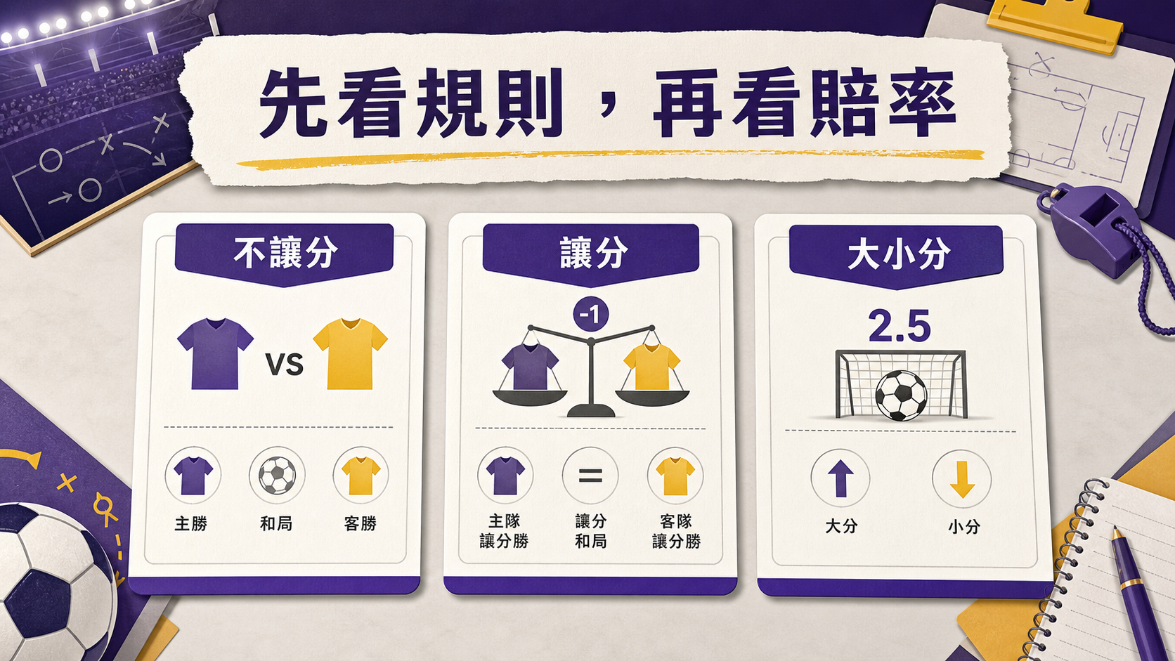 2026世界盃賠率玩法規則：不讓分讓分大小分投注單一次看懂